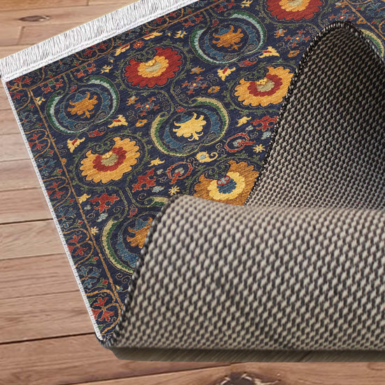 Authentic Ethnic Retro Persian Non-Slip Turkish Kilim Area Rug, Washable Living Room Rugs with pillow case gift, Housewarming Gift