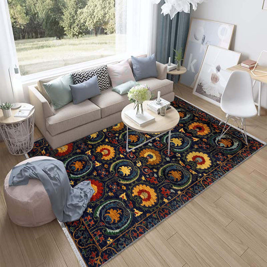 Authentic Ethnic Retro Persian Non-Slip Turkish Kilim Area Rug, Washable Living Room Rugs with pillow case gift, Housewarming Gift