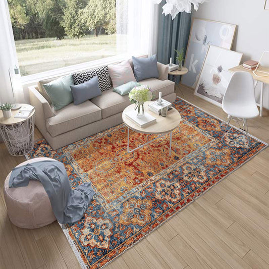 Authentic Ethnic Retro Persian Non-Slip Turkish Kilim Area Rug, Washable Living Room Rugs with pillow case gift, Housewarming Gift