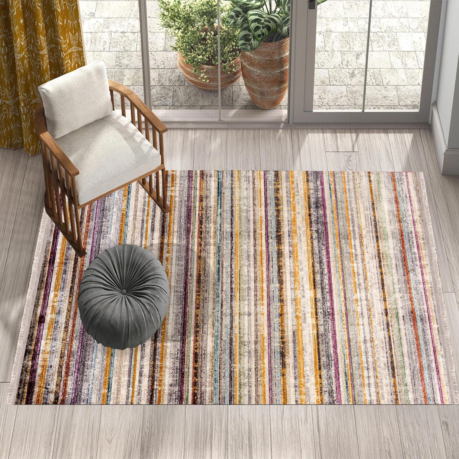 Authentic Ethnic Retro Persian Non-Slip Turkish Kilim Area Rug, Washable Living Room Rugs with pillow case gift, Housewarming Gift