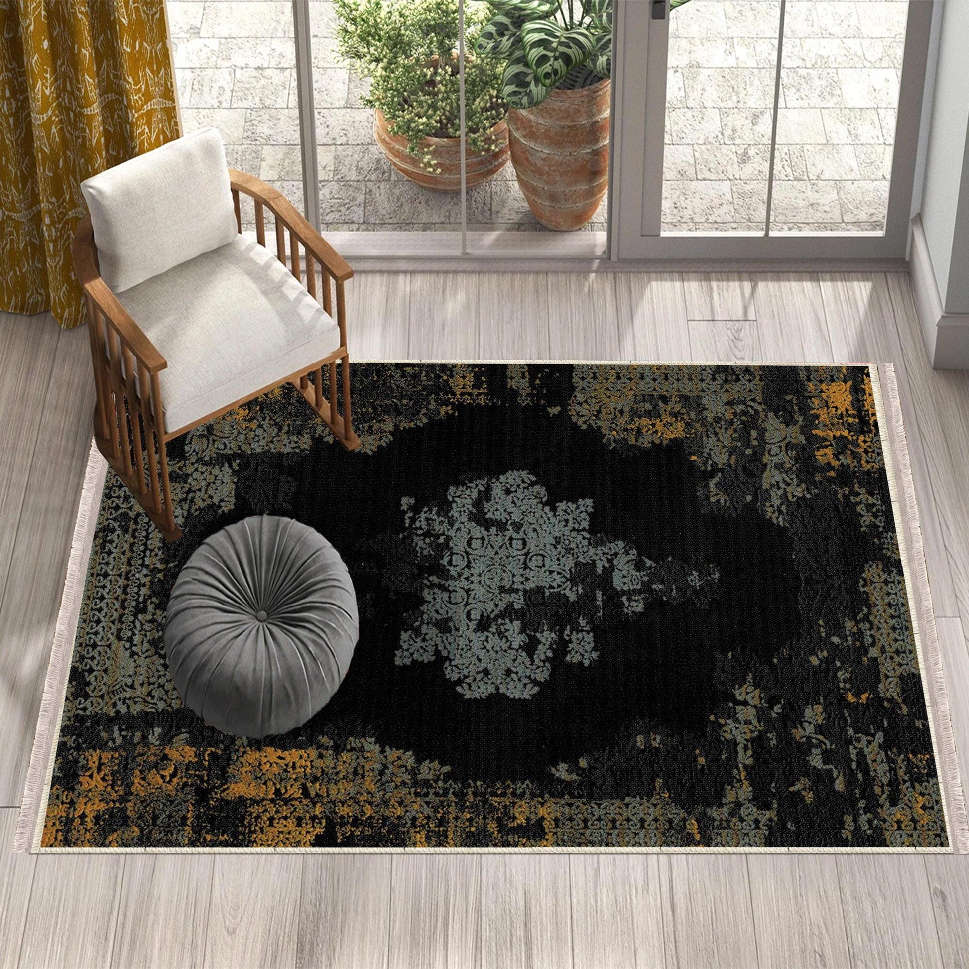 Authentic Ethnic Retro Persian Non-Slip Turkish Kilim Area Rug, Washable Living Room Rugs with pillow case gift, Housewarming Gift