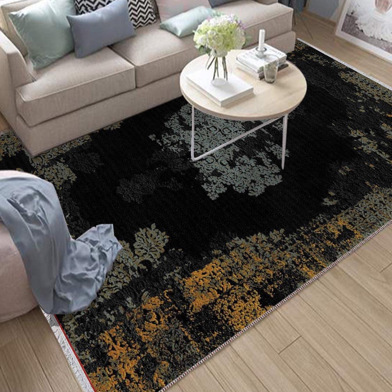 Authentic Ethnic Retro Persian Non-Slip Turkish Kilim Area Rug, Washable Living Room Rugs with pillow case gift, Housewarming Gift