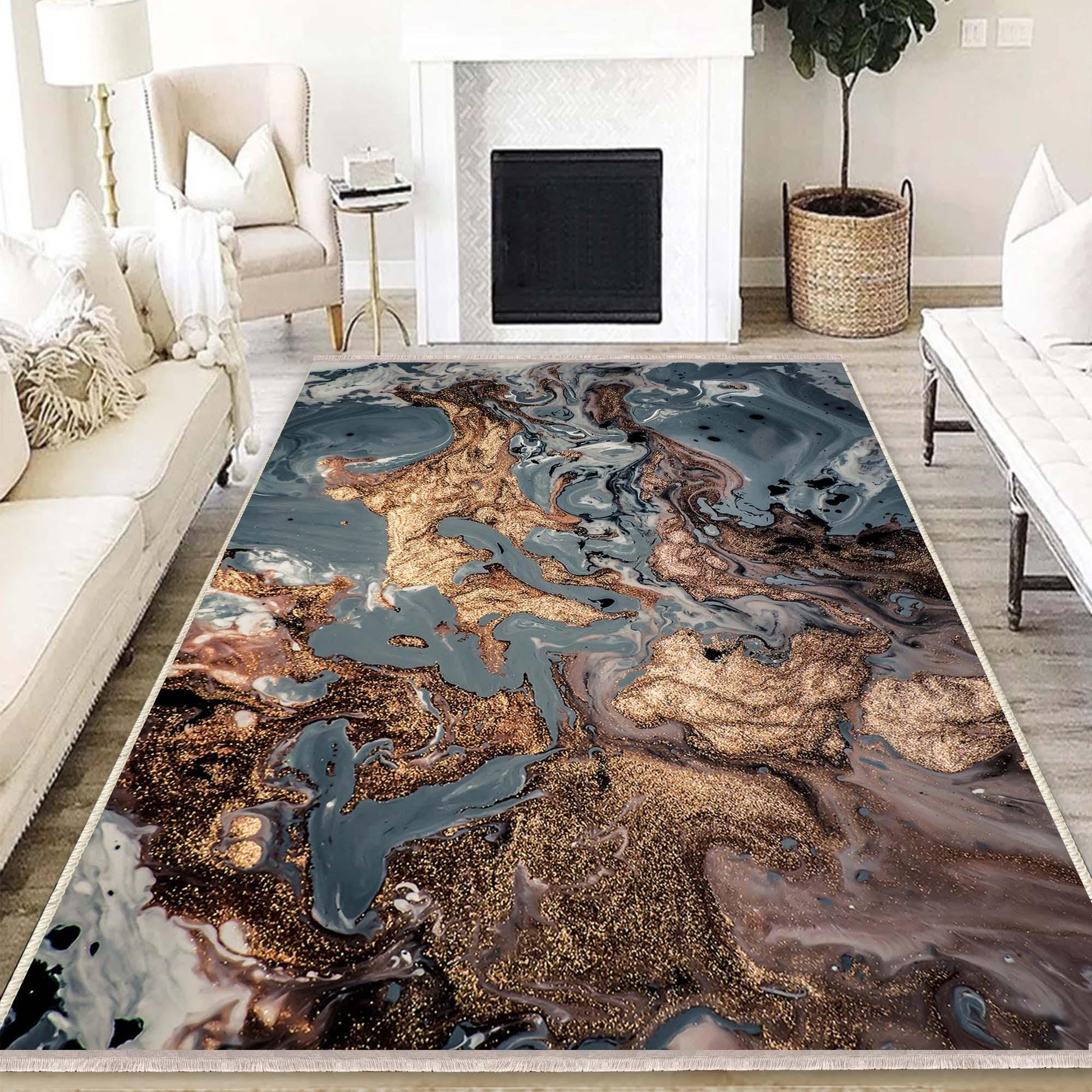 Authentic Ethnic Retro Persian Non-Slip Turkish Kilim Area Rug, Washable Living Room Rugs with pillow case gift, Housewarming Gift