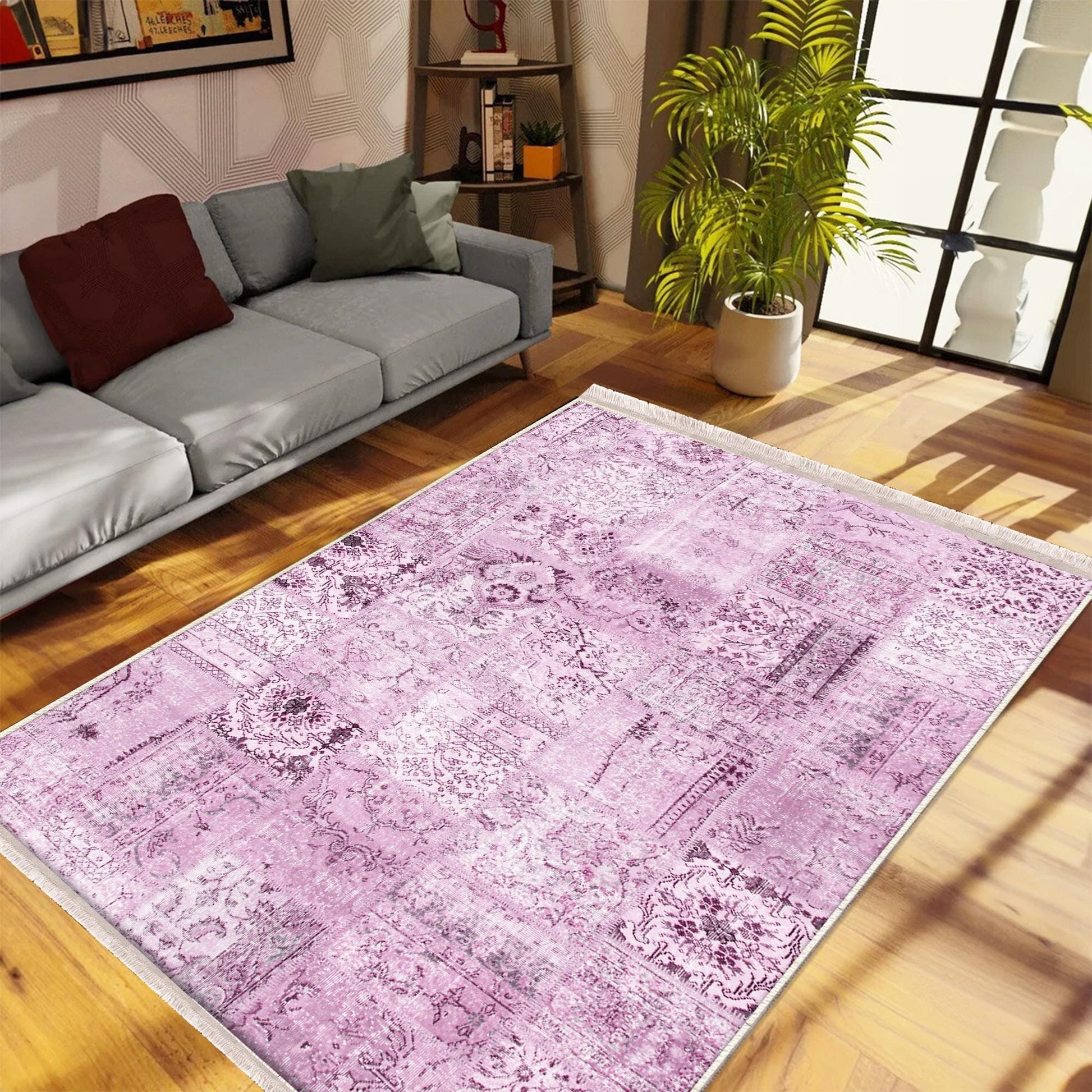 Authentic Ethnic Retro Persian Anatolian Turkish Kilim Area Rug, Washable Non Slip Living Room Rugs with pillow case gift, Housewarming Gift