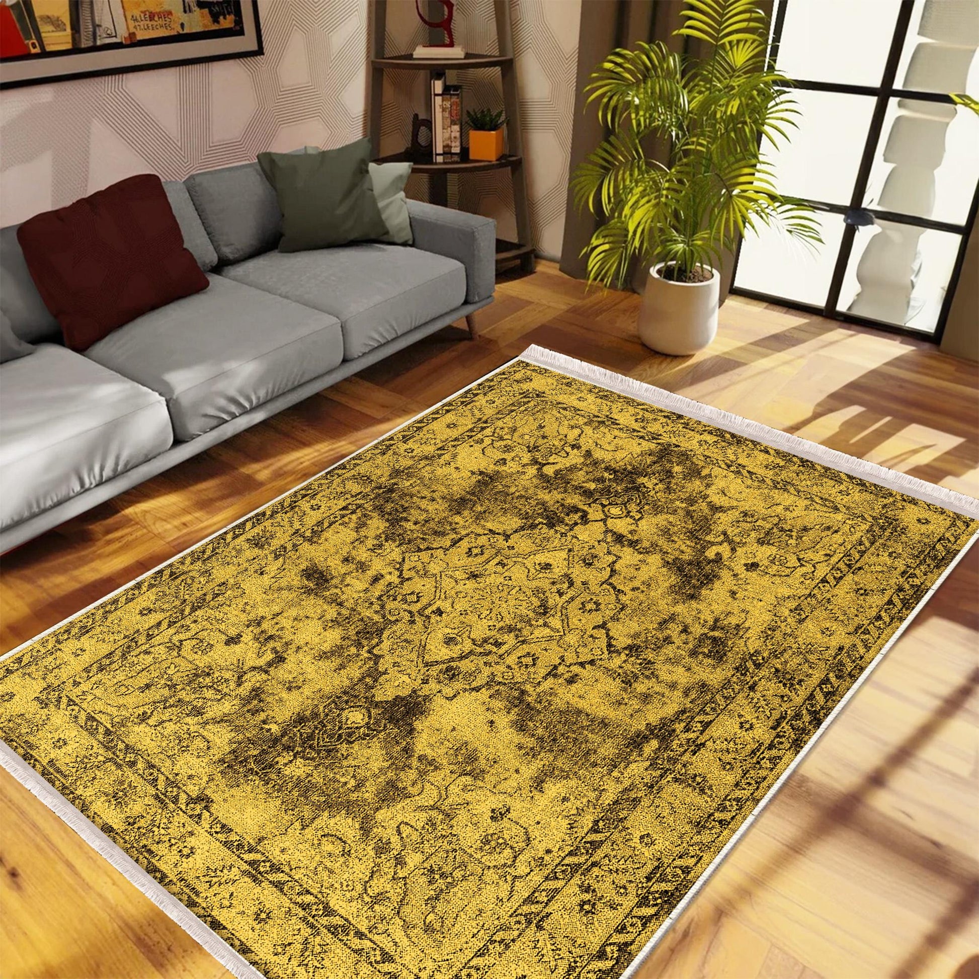 Authentic Ethnic Retro Persian Anatolian Turkish Kilim Area Rug, Washable Non Slip Living Room Rugs with pillow case gift, Housewarming Gift