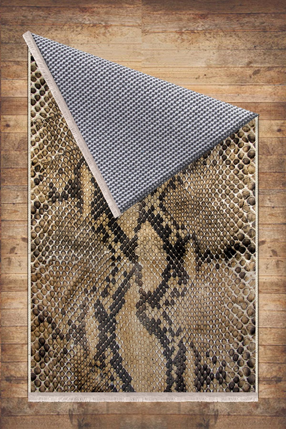 Authentic Ethnic Retro Persian Anatolian Turkish Kilim Area Rug, Washable Non Slip Living Room Rugs with pillow case gift, Snake Skin Rug