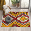 Authentic Ethnic Retro Persian Anatolian Turkish Kilim Area Rug, Washable Non Slip Living Room Rugs with pillow case gift, Brown Retro Rug