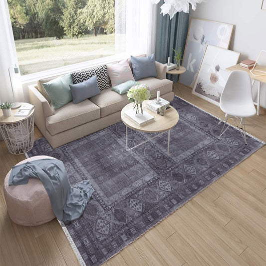 Authentic Ethnic Retro Persian Anatolian Turkish Kilim Area Rug, Washable Non Slip Living Room Rugs with pillow case gift, Brown Retro Rug