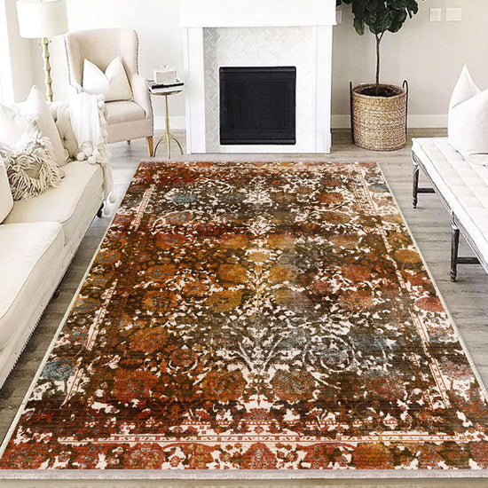 Authentic Ethnic Retro Persian Anatolian Turkish Kilim Area Rug, Washable Non Slip Living Room Rugs with pillow case gift, Housewarming Gift