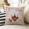 Vintage Retro Teapot Theme Both Side Printed Pillow Cases, Cozy Cottagecore Accent Pillow, Tea Time Spun Pillow Cushion, Housewarming Gift