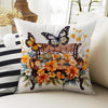 Wild Flowers Butterfly Theme Both Side Printed Pillow Cases, Cozy Cottagecore Accent Pillow, Floral Spun Pillow Cushion, Housewarming Gift