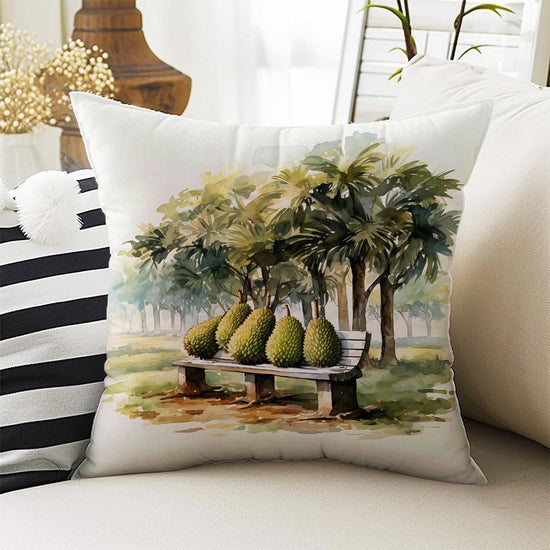 Tropical Summer Beach Theme Both Side Printed Pillow Cases, Cozy Cottagecore Accent Pillow, Tropic Spun Pillow Cushion, Housewarming Gift