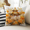 Yellow Flowers Garden Both Side Printed Pillow Cases, Cozy Cottagecore Accent Pillow, Floral Garden Spun Pillow Cushion, Housewarming Gift