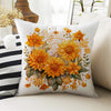 Yellow Flowers Garden Both Side Printed Pillow Cases, Cozy Cottagecore Accent Pillow, Floral Garden Spun Pillow Cushion, Housewarming Gift