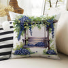Grapes Garden Floral Both Side Printed Pillow Cases, Cozy Cottagecore Accent Pillow, Fruits Garden Spun Pillow Cushion, Housewarming Gift