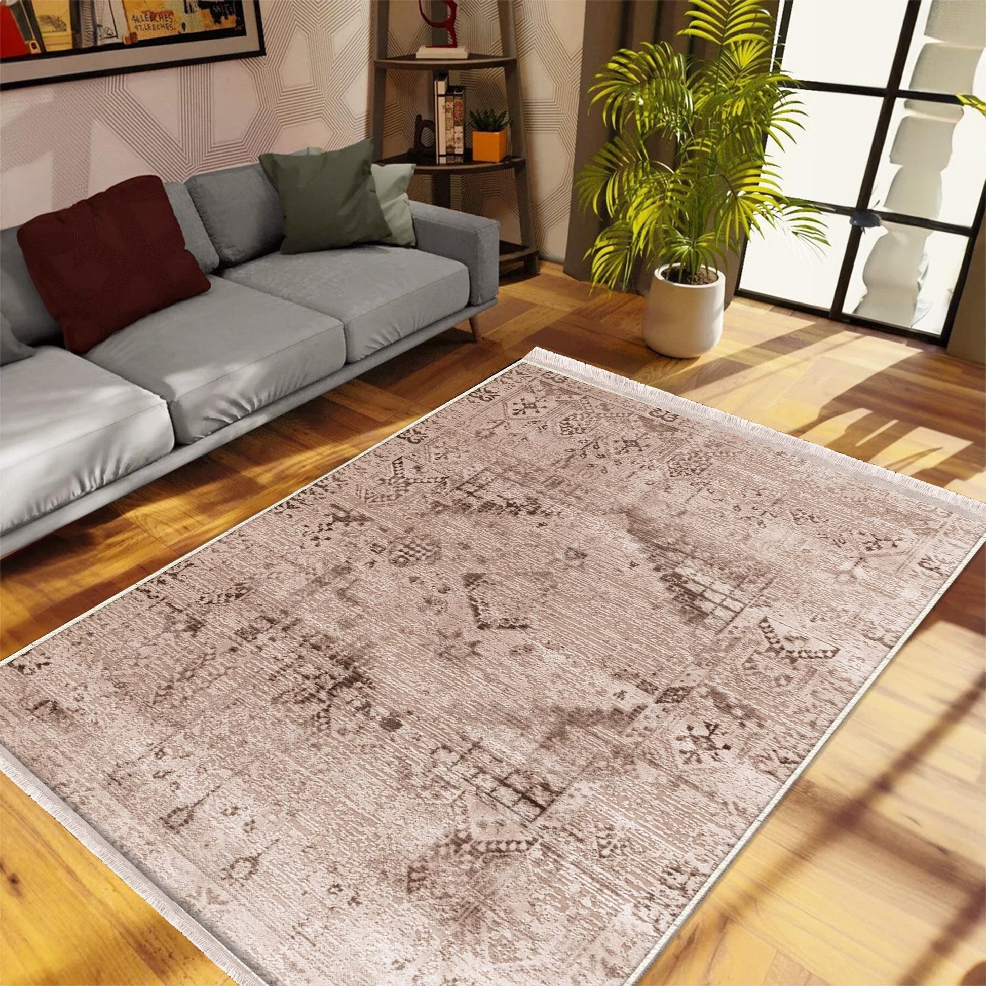 Authentic Ethnic Retro Persian Anatolian Turkish Kilim Area Rug, Washable Non Slip Living Room Rugs with pillow case gift, Housewarming Gift