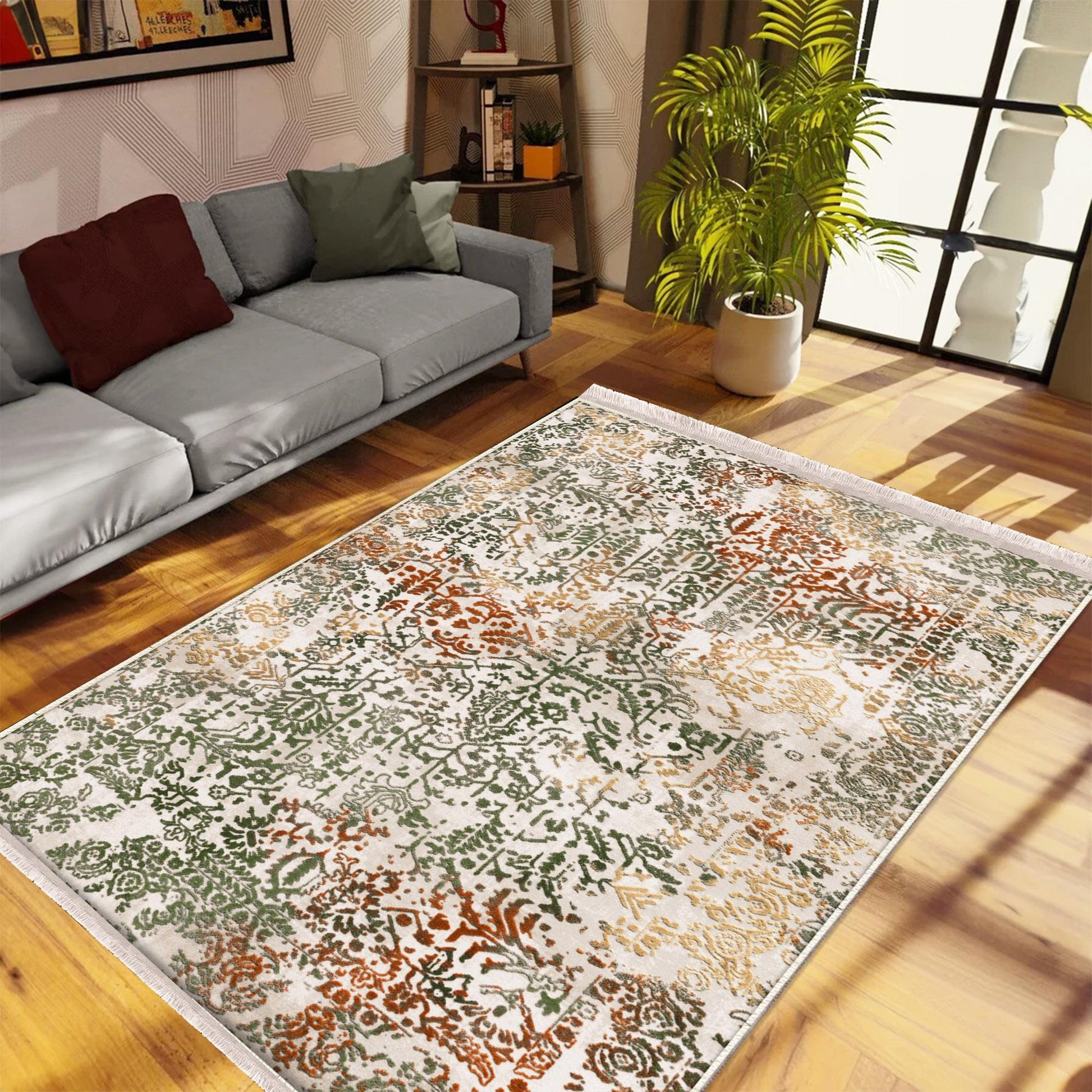 Authentic Ethnic Retro Persian Anatolian Turkish Kilim Area Rug, Washable Non Slip Living Room Rugs with pillow case gift, Housewarming Gift