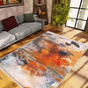 Colorful Watercolor Modern Design Area Rug Runner, Geometric Abstract Carpet, Unique Room Mat, Washable Anti-Slip Rug with pillow case gift