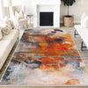 Colorful Watercolor Modern Design Area Rug Runner, Geometric Abstract Carpet, Unique Room Mat, Washable Anti-Slip Rug with pillow case gift