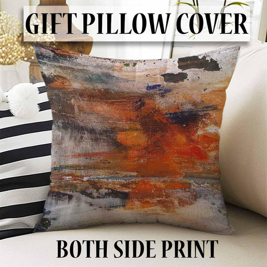 Colorful Watercolor Modern Design Area Rug Runner, Geometric Abstract Carpet, Unique Room Mat, Washable Anti-Slip Rug with pillow case gift