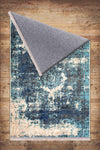 Green Blue Cream Modern Design Area Rug Runner, Geometric Accent Carpet, Unique Room Mat, Washable Anti-Slip Rug with pillow case gift