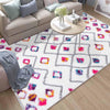 Colorful Nordic Modern Area Rug Runner, Geometric Washable Anti-Slip Carpet with Pillowcase Gift, Unique Accent Room Mat