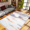Orange Gray Marble Runner Rug, Modern Geometric Accent Carpet, Washable Anti-Slip Area Rug with Pillowcase Gift
