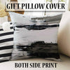 Black White Abstract Modern Design Area Rug Runner, Geometric Accent Carpet, Unique Room Mat, Washable Anti-Slip Rug with pillow case gift