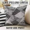 Gray White Black Modern Design Area Rug Runner, Geometric Accent Carpet, Unique Room Mat, Washable Anti-Slip Rug with pillow case gift