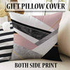 Pink Black Gray Geometric Design Area Rug Runner, Modern Accent Carpet, Unique Room Mat, Washable Anti-Slip Rug with pillow case gift
