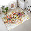 Colorful Cubes Geometric Design Area Rug Runner, Modern Accent Carpet, Unique Room Mat, Washable Anti-Slip Rug with pillow case gift