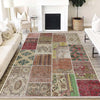 Vintage Retro Patchwork Design Kilim Area Rug Runner, Boho Accent Carpet, Unique Room Mat, Washable Anti-Slip Rug with pillow case gift