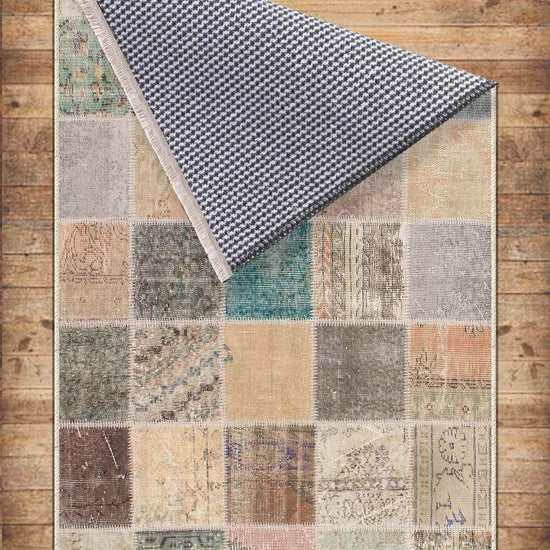 Traditional Retro Patchwork Design Kilim Area Rug Runner, Boho Accent Carpet, Unique Room Mat, Washable Anti-Slip Rug with pillow case gift