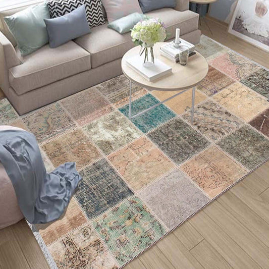 Traditional Retro Patchwork Design Kilim Area Rug Runner, Boho Accent Carpet, Unique Room Mat, Washable Anti-Slip Rug with pillow case gift