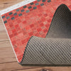 Orange Retro Patchwork Design Kilim Area Rug Runner, Boho Accent Carpet, Unique Room Mat, Washable Anti-Slip Rug with pillow case gift