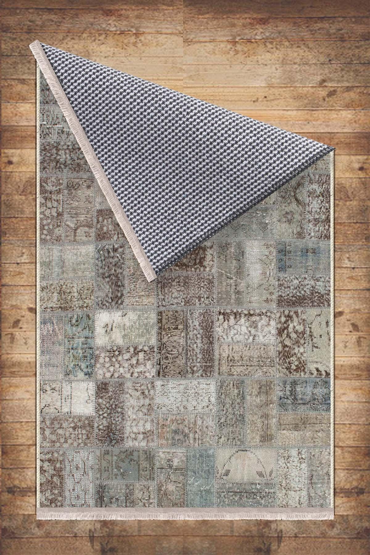 Brown Gray Retro Patchwork Design Kilim Area Rug Runner, Boho Accent Carpet, Unique Room Mat, Washable Anti-Slip Rug with pillow case gift