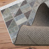 Gray Geometric Patchwork Design Kilim Area Rug Runner, Boho Accent Carpet, Unique Room Mat, Washable Anti-Slip Rug with pillow case gift