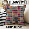Colorful Ethnic Patchwork Design Kilim Area Rug Runner, Boho Accent Carpet, Unique Room Mat, Washable Anti-Slip Rug with pillow case gift
