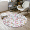 Round Unicorn Rainbow Nursery Girl Room Rug|Bestselling Kids Room Rugs|Handmade Kid&#39;s Carpets|Handmade Kids Room Rug|Cute Boho Baby Rugs