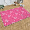 Round Pink White Girl Nursery Room Rug, Cute Rainbow Rug For Kids Room, Playground Rug, Baby Rug, Nursery Decor with pillow case gift