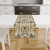 Table Runner Brown Aztec Bohemian Pattern, Retro Farmhouse Decor, Traditional Textile Accent for Dining & Home