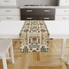 Table Runner Brown Aztec Bohemian Pattern, Retro Farmhouse Decor, Traditional Textile Accent for Dining & Home