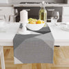 Table Runner Gray White Geometric Triangles Nordic Style Patchwork Textile Home Decor Accent for Dining Room