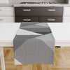 Table Runner Gray White Geometric Triangles Nordic Style Patchwork Textile Home Decor Accent for Dining Room
