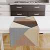 Table Runner Brown Black Gray Black Triangles Geometric Patchwork Nordic Style, Traditional Dining Room Decor, Textile Accent for Home Table
