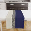 Table Runner Navy Blue Greek Key Pattern Modern Traditional Dining Room Decor Textile Accent