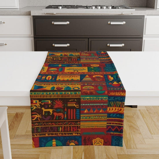 Table Runner Colorful Aztec Tribal Kilim Vintage Retro Ethnic Dining Room Decor Textile Accent Home Decoration
