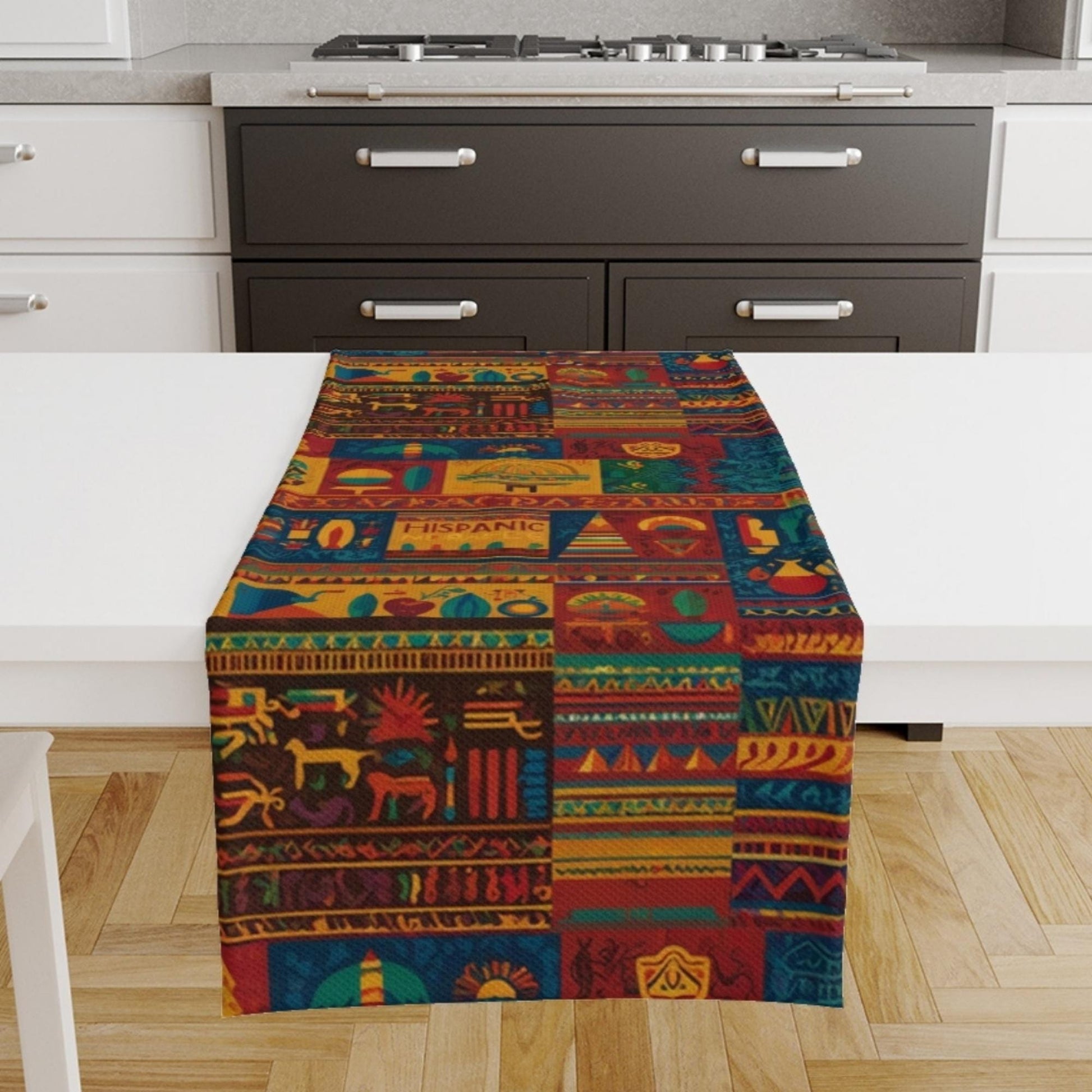 Table Runner Colorful Aztec Tribal Kilim Vintage Retro Ethnic Dining Room Decor Textile Accent Home Decoration