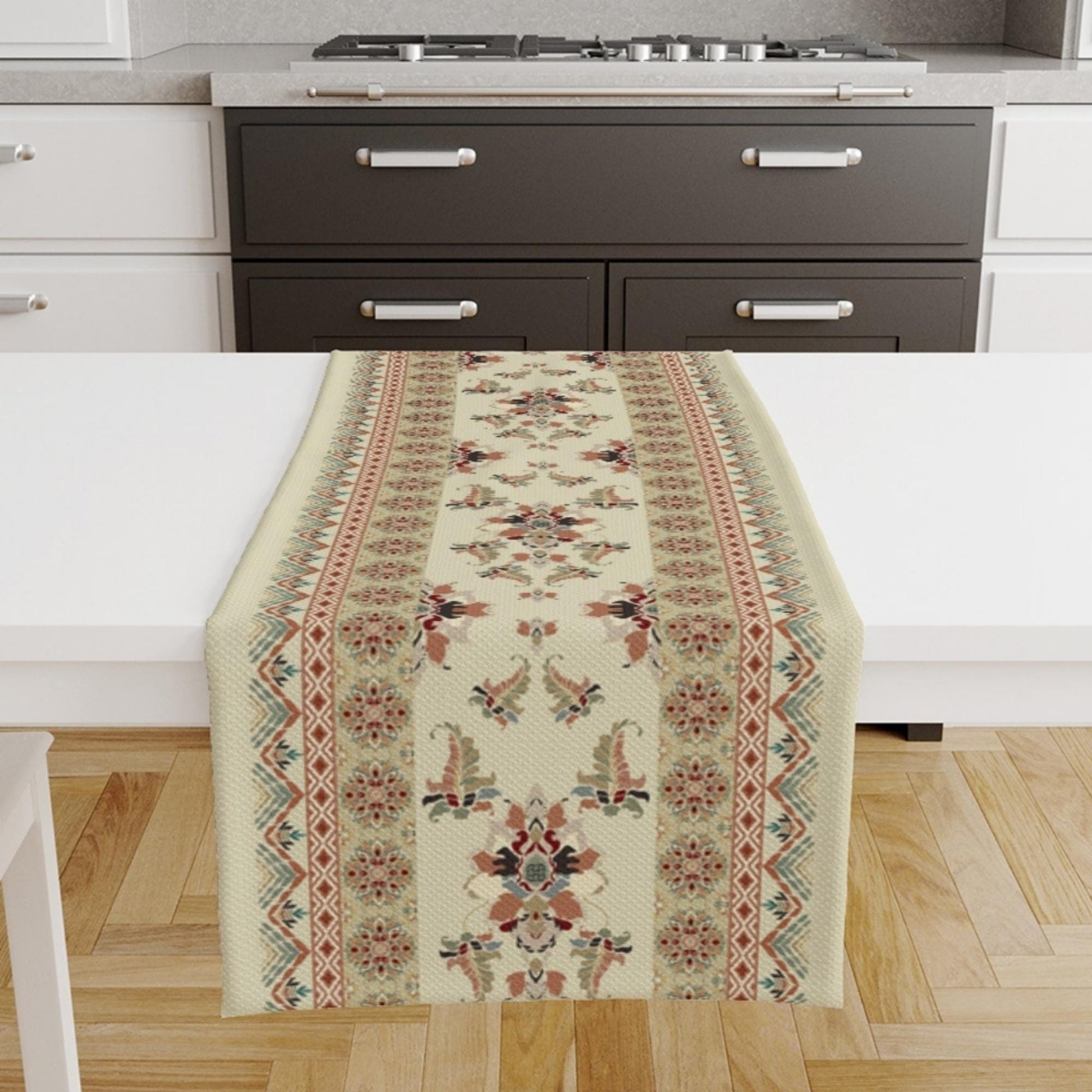 Table Runner Vintage Turkish Ottoman Kilim Figures Authentic Ethnic Dining Room Decor Textile Accent Home Decoration