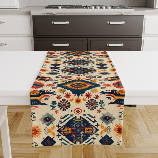 Table Runner Vintage Authentic Ethnic Turkish Ottoman Kilim Rug Retro Dining Room Decor Textile Accent Home Decoration